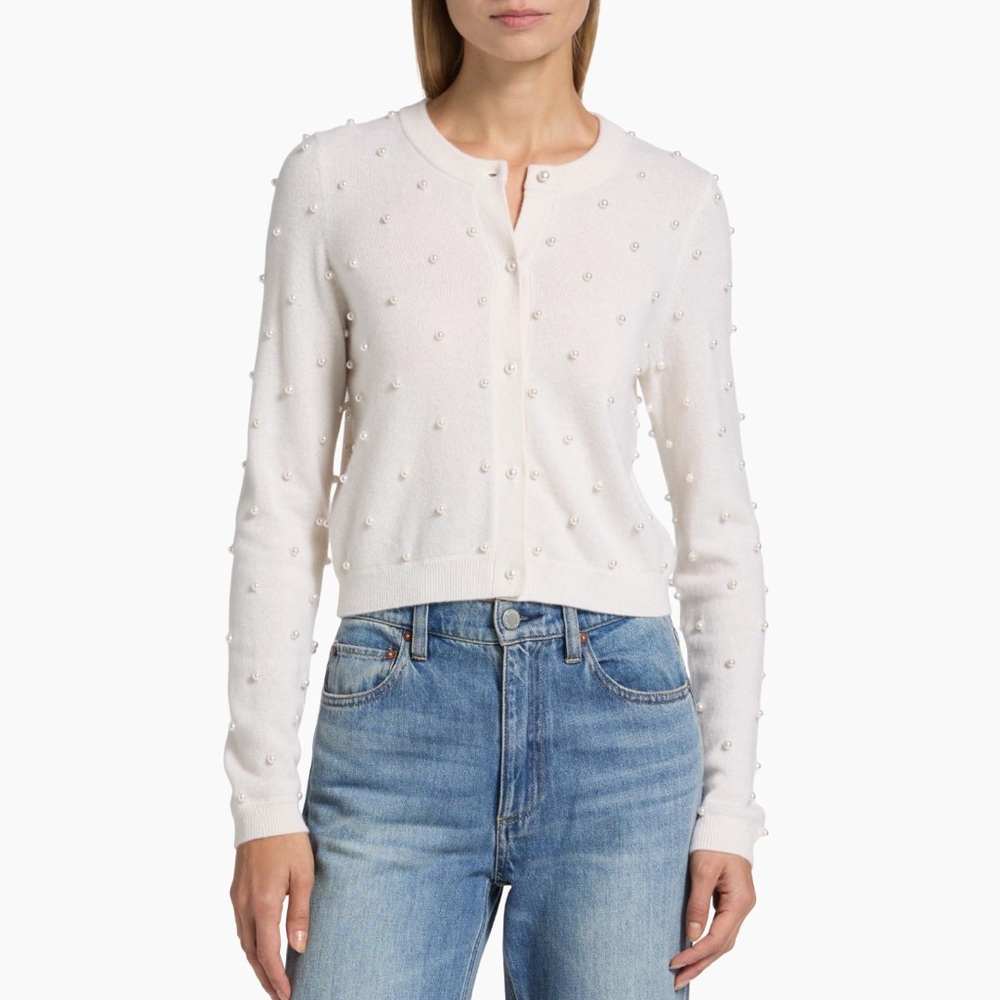 Alice + Olivia cashmere embellished cardigan